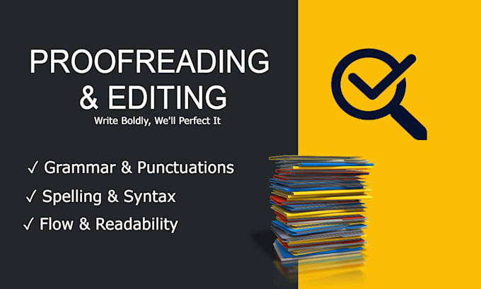do professional proofreading, grammar check and editing