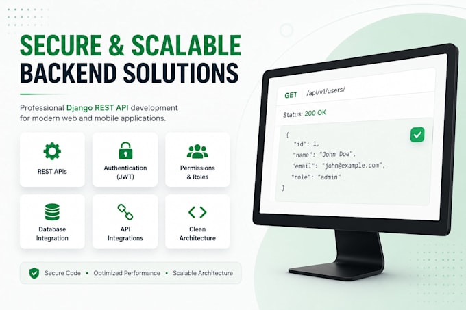 develop django rest api backend for web or mobile app