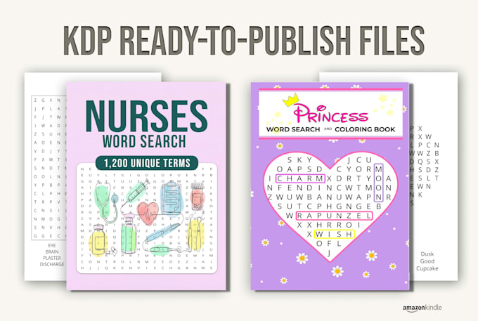 create custom word search puzzle book for amazon KDP