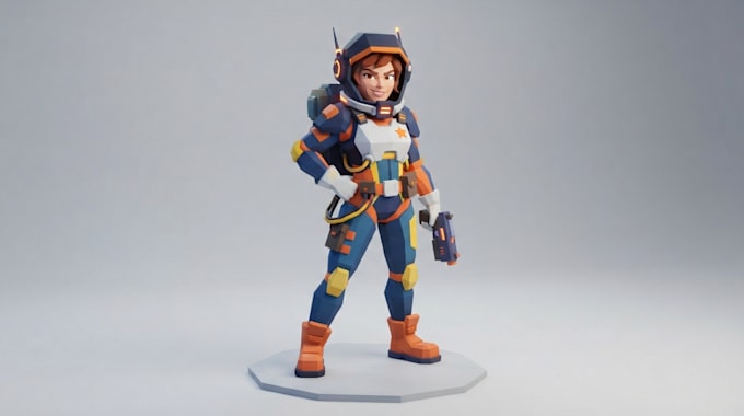 create game ready low poly character modeling, rigging and product animation