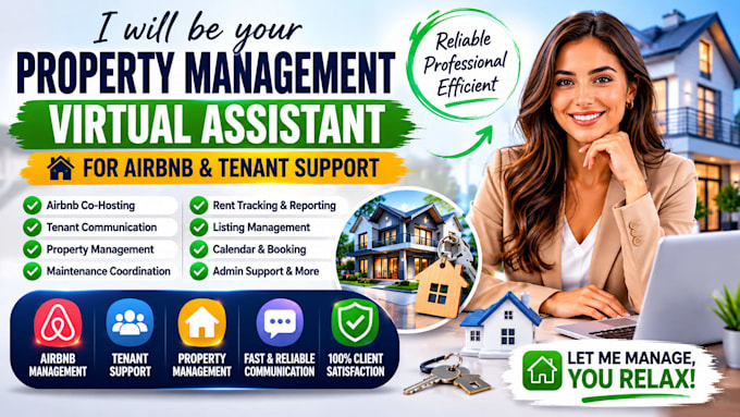 be your property management virtual assistant for airbnb and tenant support
