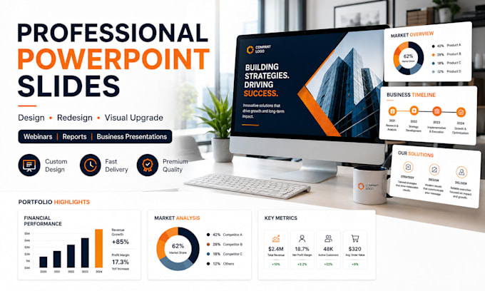 design or redesign professional powerpoint presentation slides