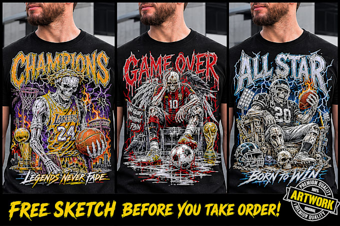 draw tshirt design with warren lotas style