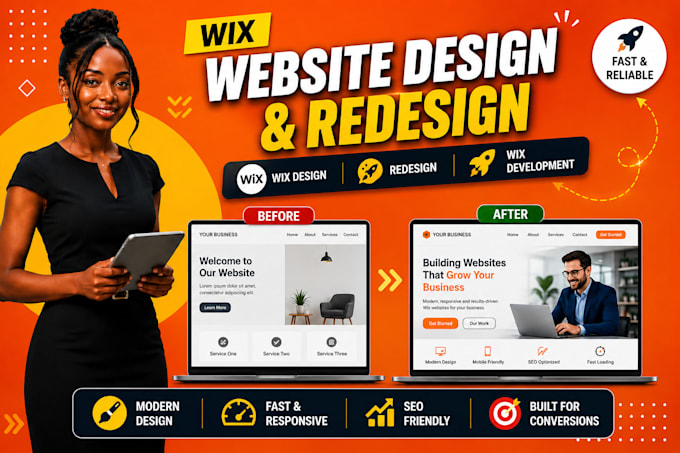 wix website development, design or redesign wix website, wix ecommerce store