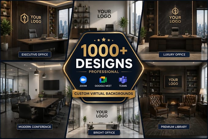 design custom google meet and zoom virtual background