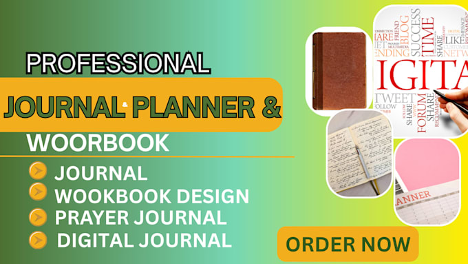 design professional journal planner and workbook