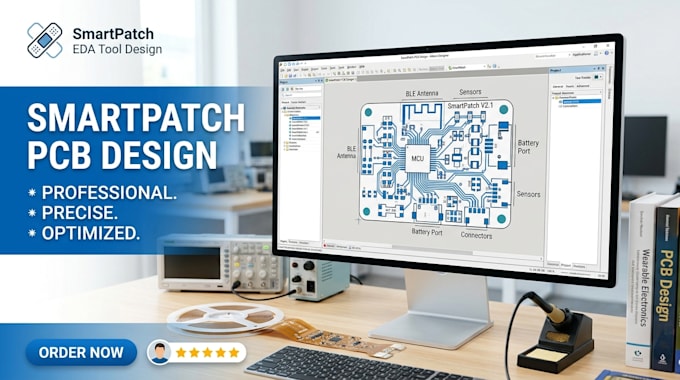 design smartpatch pcb using nrf52840 and macroled in eda