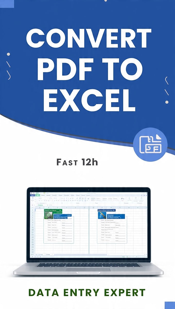 accurately convert PDF to excel by manual typing fast