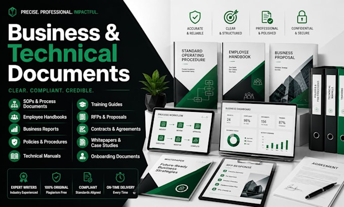 write business documents, sops, reports and technical content