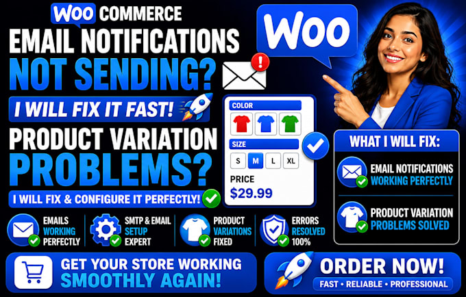 fix woocommerce email notifications not sending and product variation problems