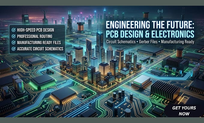 do multi layer pcb design, pcb layout and circuit schematic and gerber files
