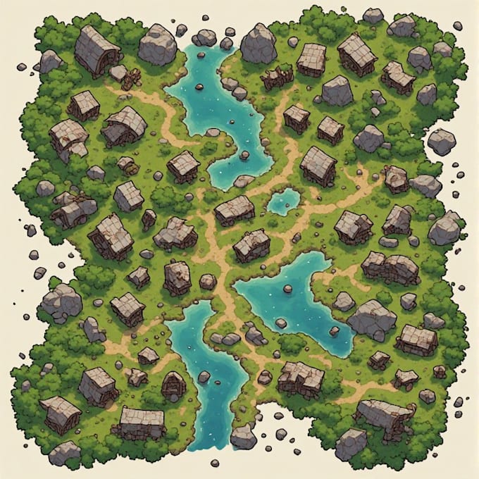design printable board game map, fantasy tabletop rpg