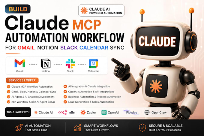 build claude mcp automation workflow for gmail notion slack calendar sync