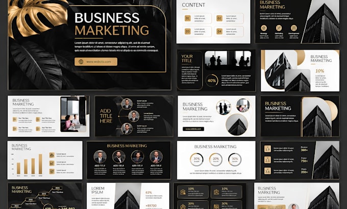 redesign powerpoint presentation into modern business slides
