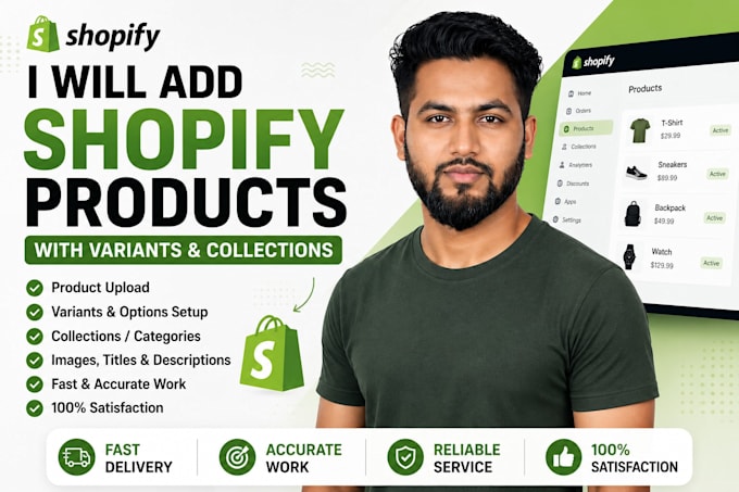 add shopify products with variants and collections