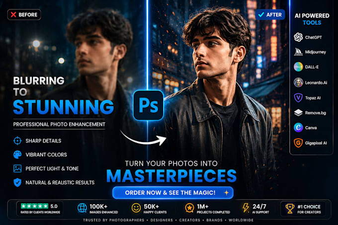 enhance, restore and remove items from images