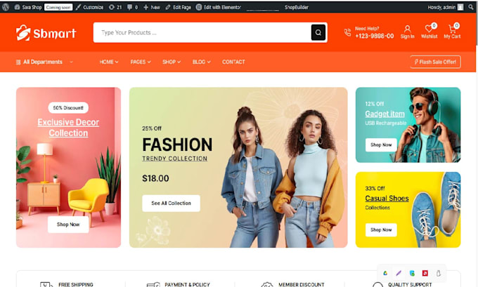 build wordpress website and design
