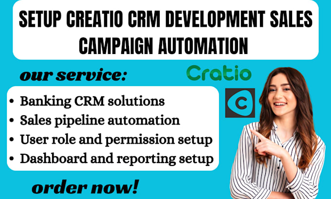 setup creatio CRM development sales campaign automation banking telecom
