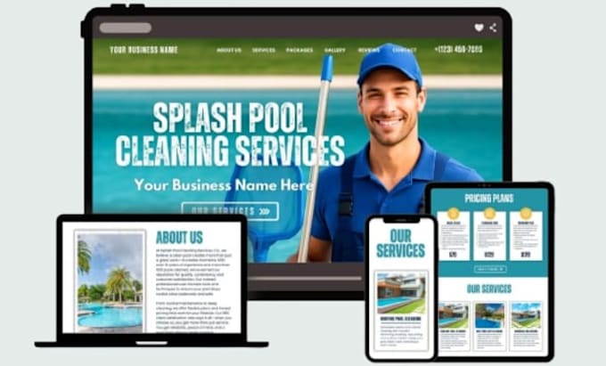 create squarespace pool cleaning service website maintenance booking website