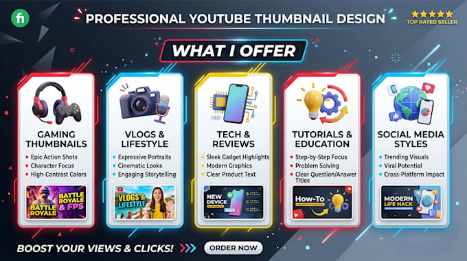 design eye catching youtube thumbnails