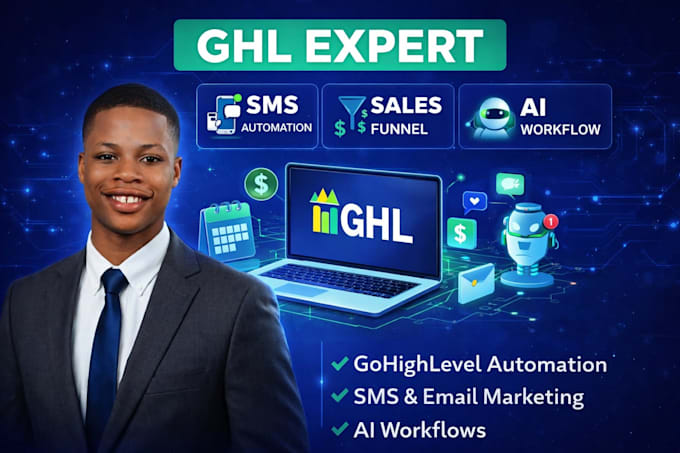 design gohighlevel website, ghl CRM workflow automation sale funnel
