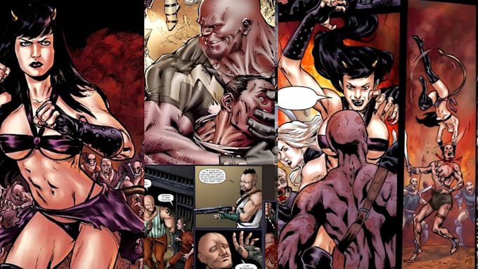 draw comic superhero, sci fi comic book pages, character design