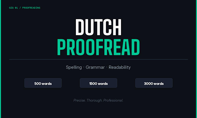 proofread and correct your dutch or texts
