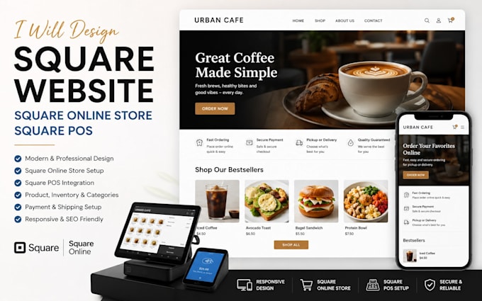 design square website square online store square pos