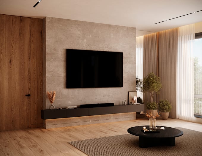create cinematic photorealistic interior renders