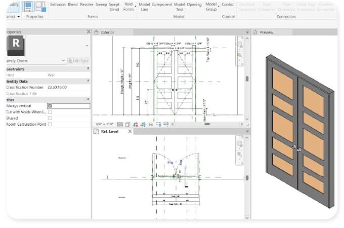 architectural revit family creation for doors windows and casework
