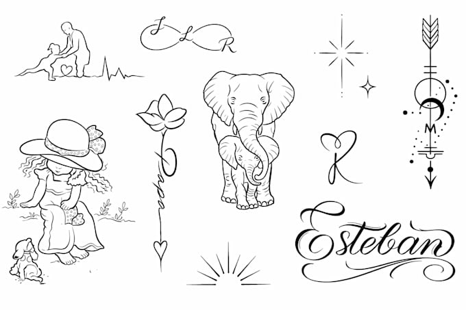 create custom tattoo designs in fine line style