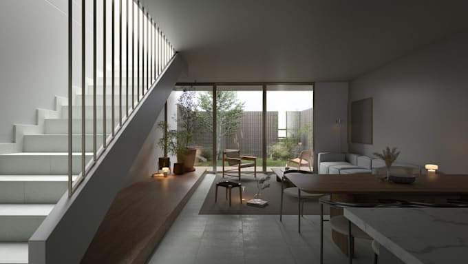 do interior design sketchup and 4k render