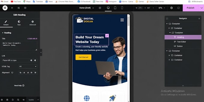 fix elementor mobile responsive issues in wordpress