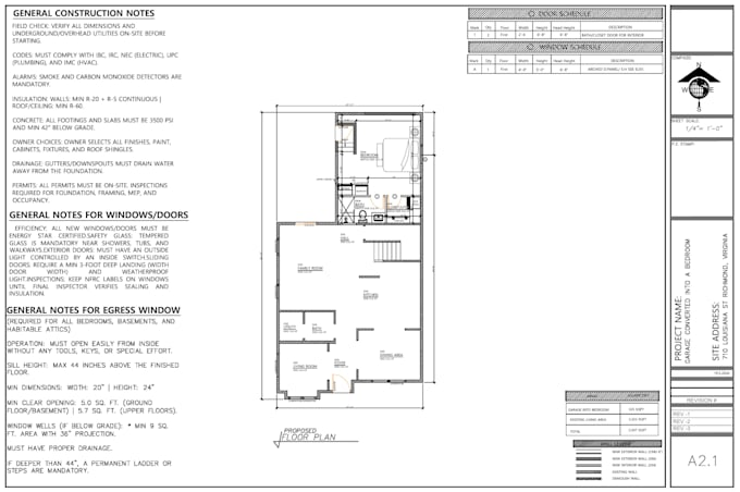 do garage conversion permit plans and 3d renders