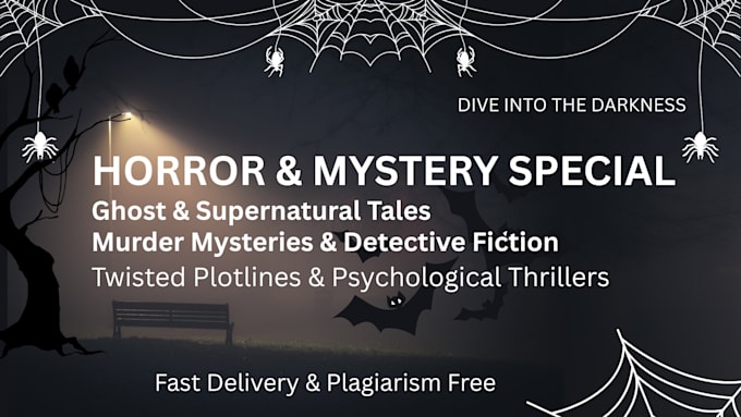 write original horror romance mystery and fiction stories
