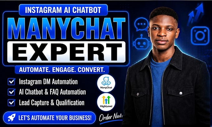 create instagram ai chatbot using manychat automation