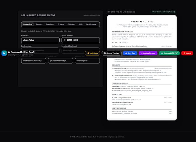 build an ai resume builder for job seekers