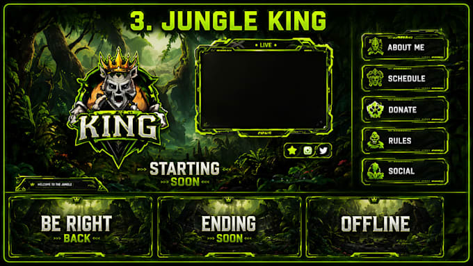 Diseñar overlay personalizado de pixel art animado para twitch, overlay ...