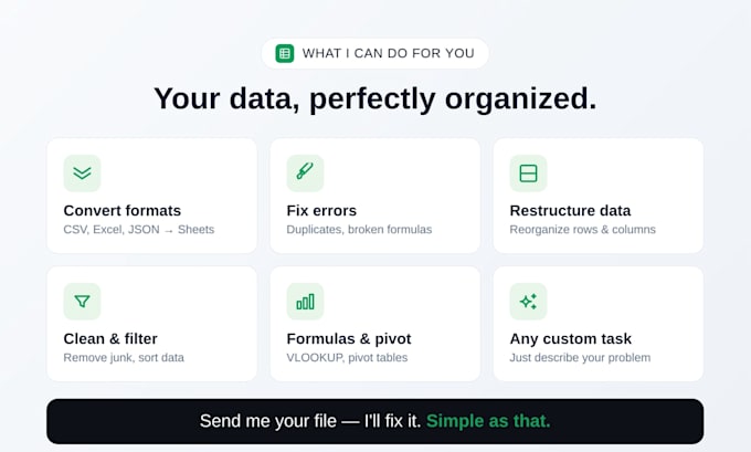 convert, fix or restructure your google sheets data