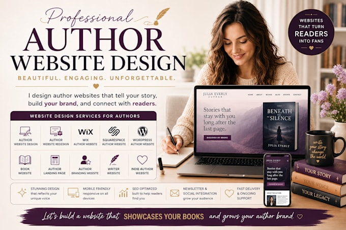 author website design book author website wix website book website ebook website