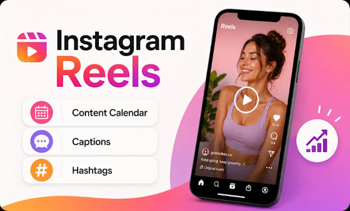 create instagram reels content calendar, captions hashtags