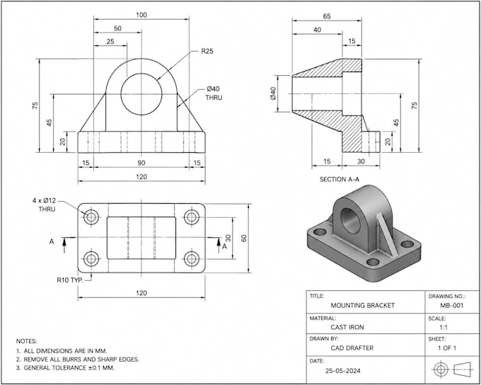 do autocad 2d and 3d drafting and mechanical design