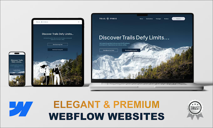 develop a webflow landing page