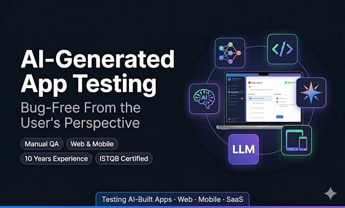 do expert manual QA testing for your ai built web and mobile apps
