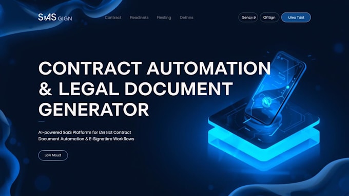 build contract automation and legal document generator saas workflow website