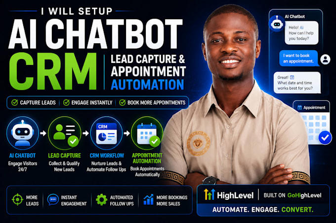 setup ai chatbot CRM lead capture and appointment automation