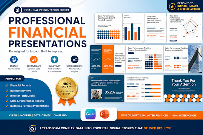 improve canva presentation redesign powerpoint financial presentation slide