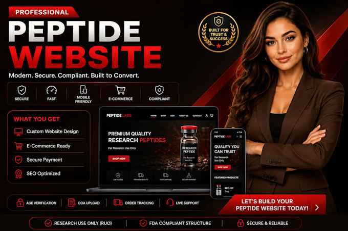 build fda compliant research peptide website woocommerce peptide store webshop