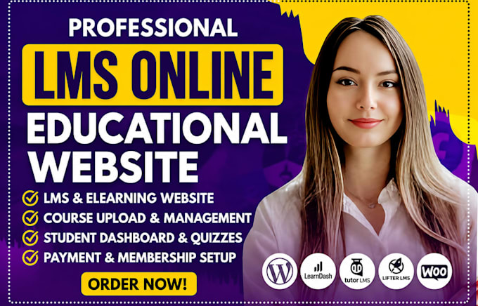 design, lms online educational website, elearning website, wordpress lms website