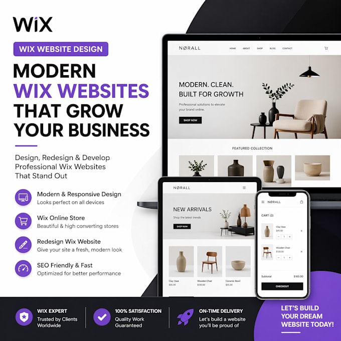 build wix website design or redesign wix website